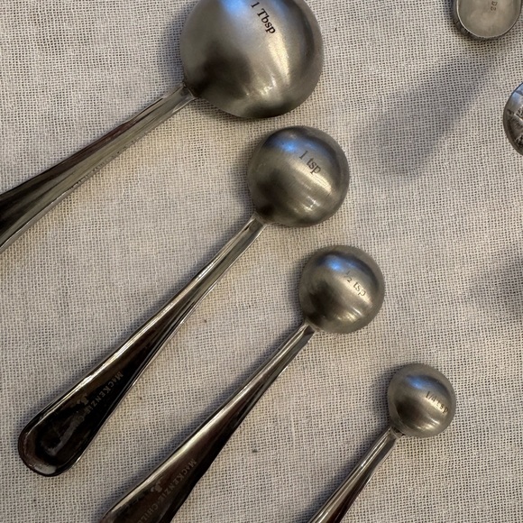 MacKenzie-Childs Silver Measuring Cups and Spoons Set - Picture 5 of 9